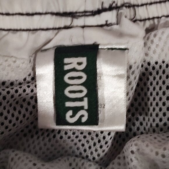 Roots swim trunk maroon grey black plaid men's size L - Picture 4 of 8